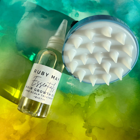 Essentials - Hair Growth Oil & Scalp Treatment + Silicone Massager